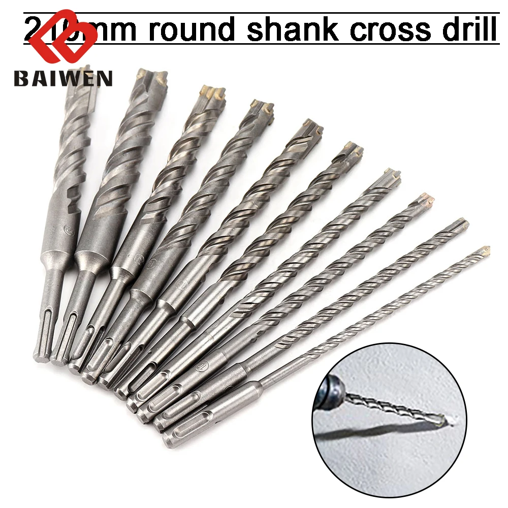 210mm SDS Plus Masonry Concrete Rock Stone Drill Bit Dremel Accompanying Parts for Manual and Electric Rotating Tool Accessories