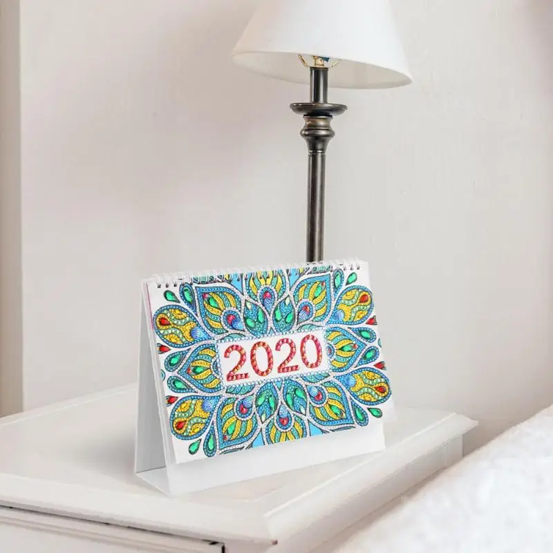 DIY Мандала особой формы алмазная живопись календарь 2020 новый год настольный мини