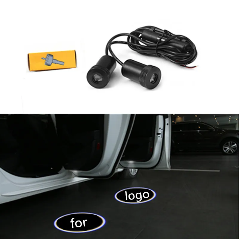 2 шт. для Логотип Peugeot двери автомобиля светодиодный проектор Ghost Shadow Light для 107 108 206 207 208 301 307 308 407 508 607 3008
