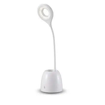 

Eye Care LED Desk Lamp with Pen Holder Adjustable Gooseneck Touch Control Table Lamp USB Charging Night light