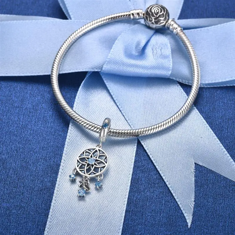 DALARAN Fit Pandora талисманы браслет снежинка подвеска Ловец снов Шарм 925 серебряные ювелирные бусинки Сделай Сам Berloque