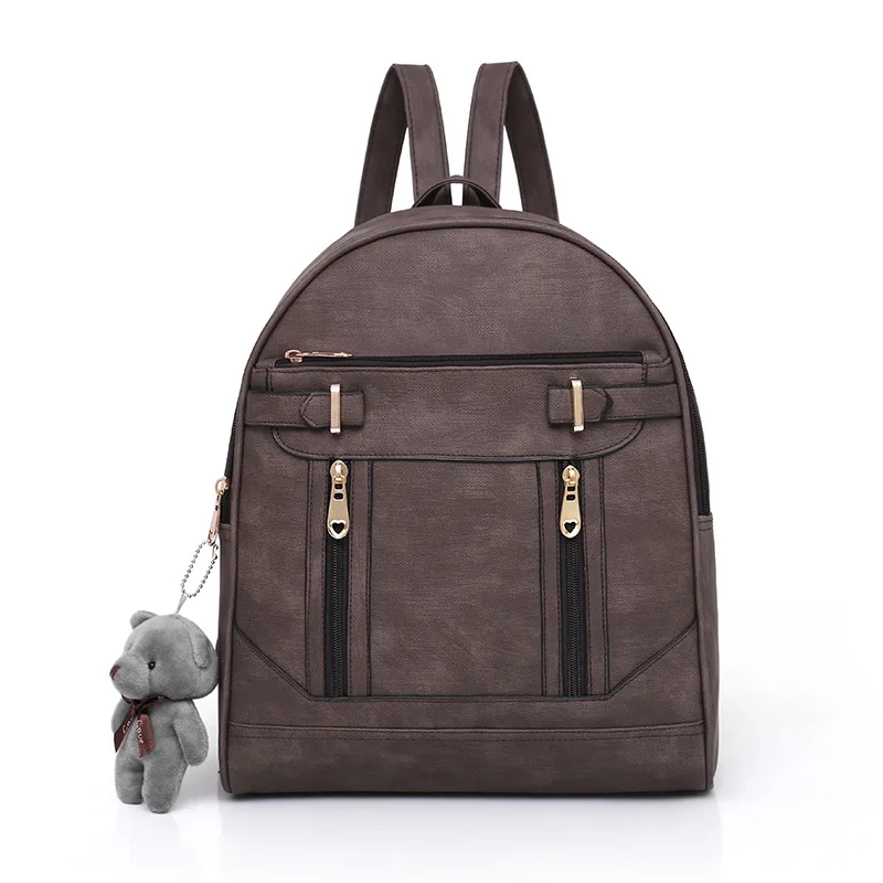 

Latest Backpack Women's 2019 New Style Korean-style Versitile Fashion Gray Cloth Backpack Handbag Bag Cool Fashion
