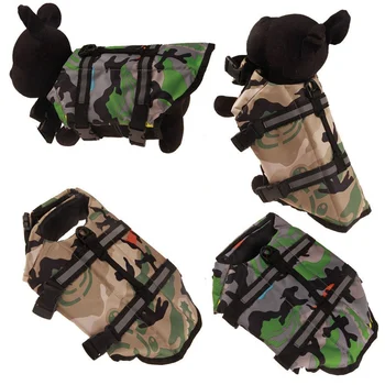 

Dog Camouflage Life Vest Summer Dog Waterproof Clothes Printed Pet Life Jacket Dogs Swimwear Pets Safety Swimming Suit For Dogs