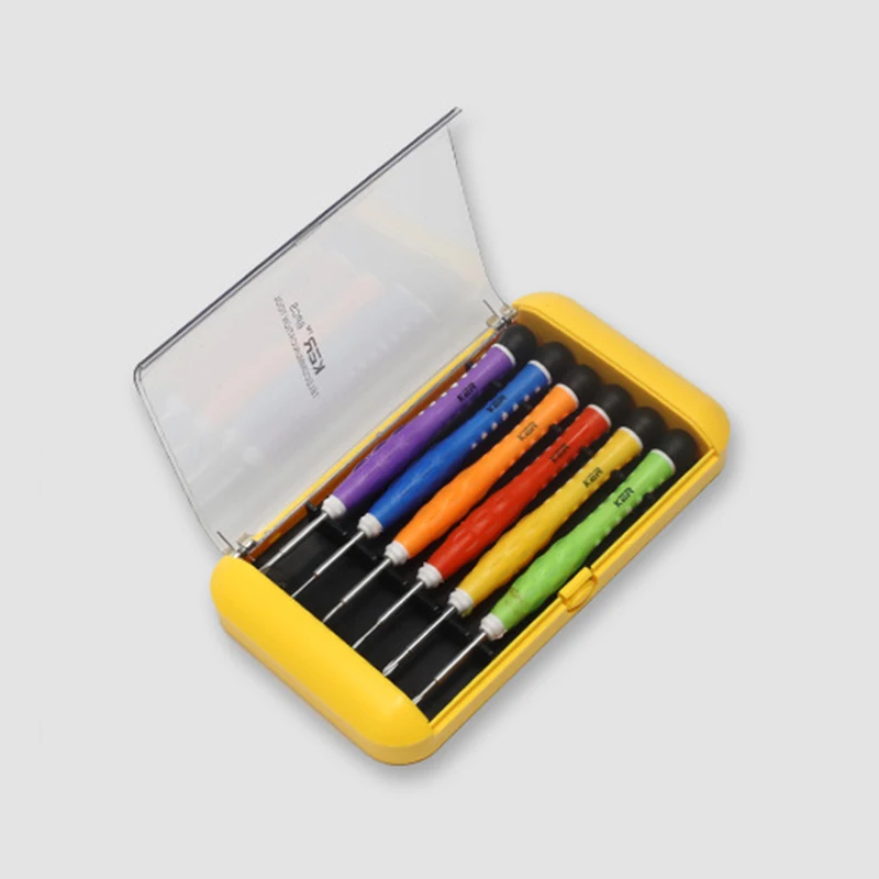 

6pcs Watch glasses maintenance screwdriver colour Mini precision screwdriver phillips slotted Hardware tools