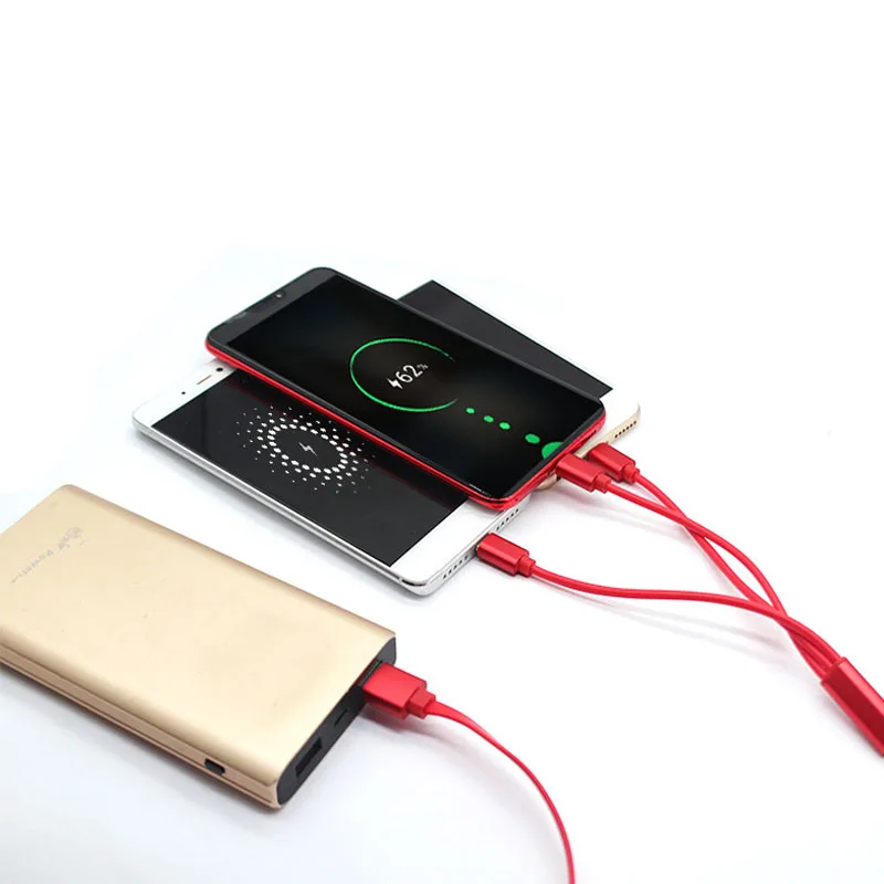 50 шт Заказные продукты Быстрая зарядка Многофункциональный 3 в 1 usb кабель