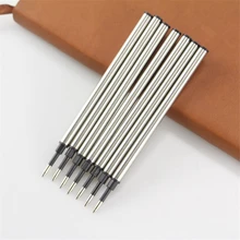 5 шт./лот, шариковая ручка 0,5 мм, заправка металлическими черными чернилами, цветная шариковая ручка, заправка, канцелярские принадлежности для офиса, школы, 03729