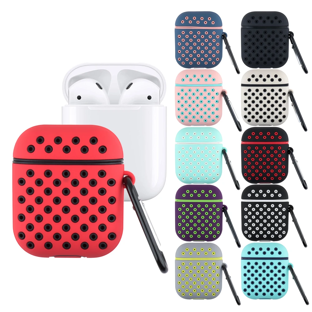 Разноцветные беспроводные bluetooth наушники чехол для Apple Airpods спортивный Чехол