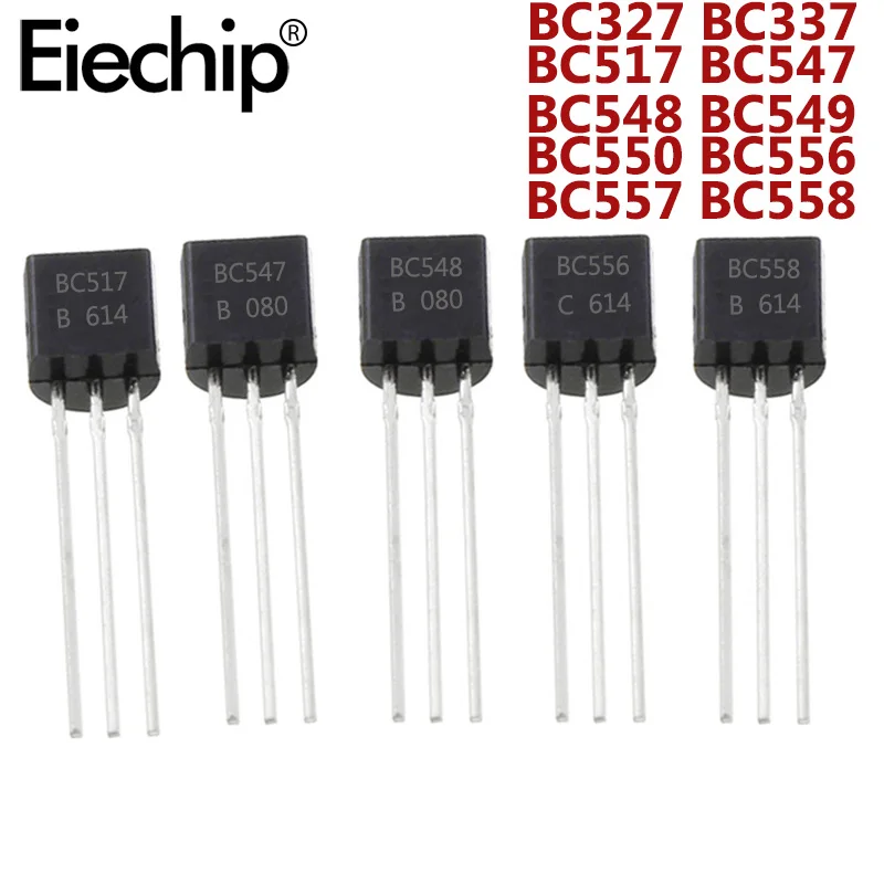 Транзистор NPN BC327 BC337 BC517 BC547 BC548 BC549 BC550 BC556 BC557 BC558 TO-92 50 шт. новый оригинальный |