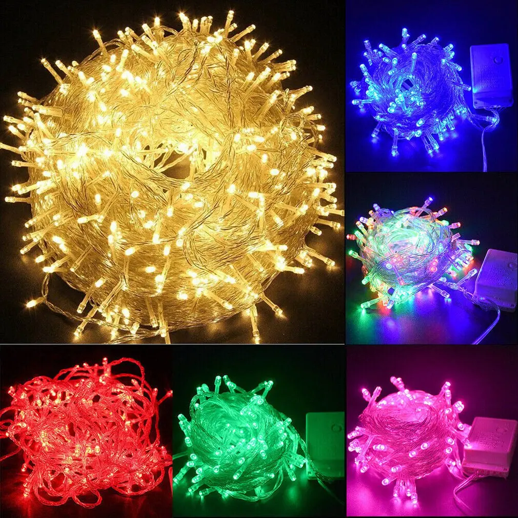 Рождественская елка медная проволока Светодиодная звезда уличная гирлянда