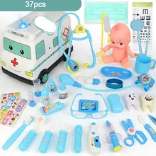 Горячая 37/45 для девочек из двух предметов ролевые игры Доктор классический медицины моделирования ролевые игры медицинские Костюмы Набор инструментов Набор игрушек для Детский подарок