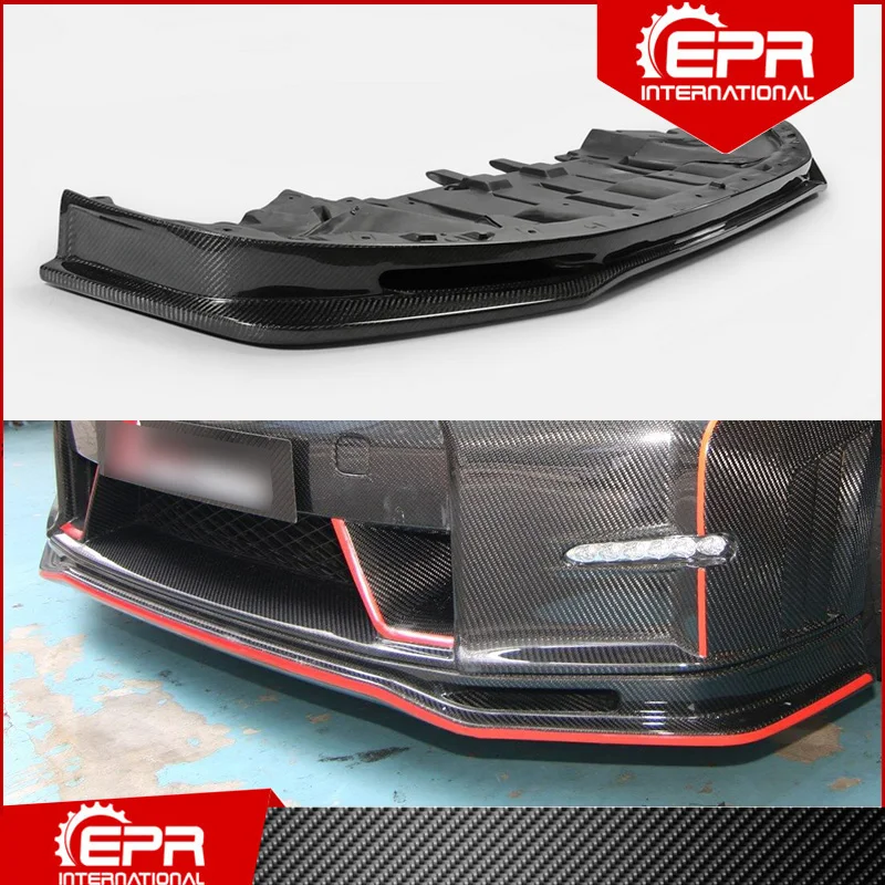 Для Nissan 2009-2012 R35 GTR Early Nismo Craft Style углеродное волокно Передняя Губка (пред-лицевая