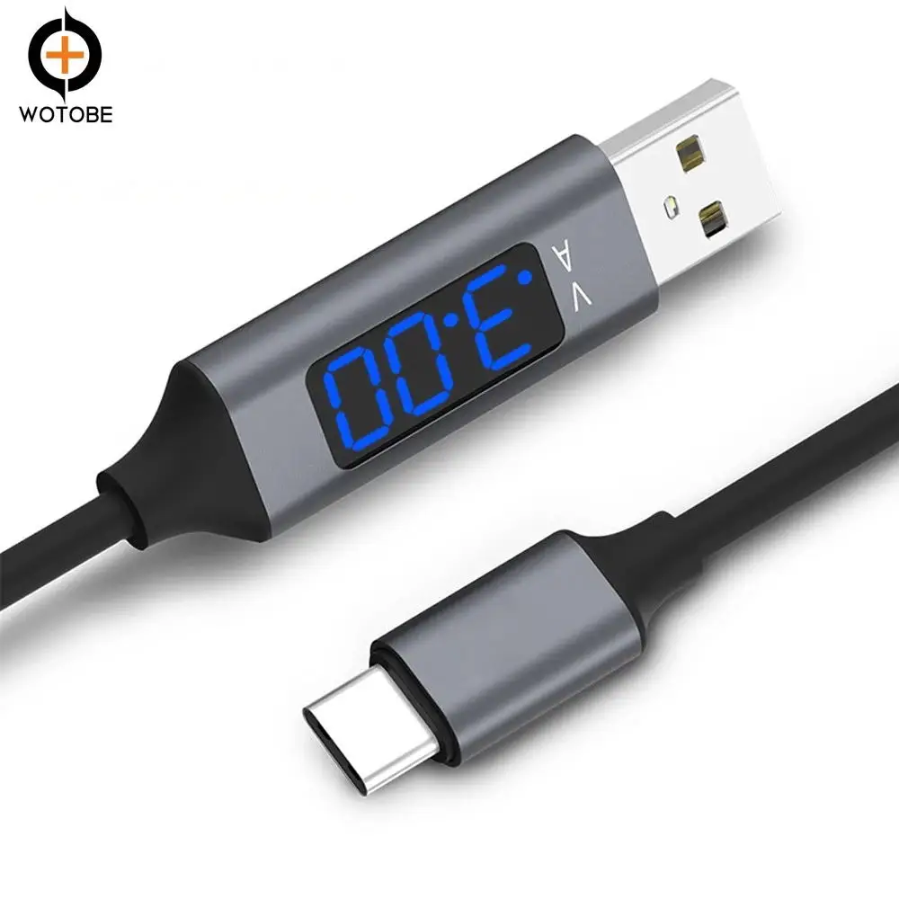 ЖК-дисплей ток/напряжение type-c USB C кабель может обнаруживать QC3.0 AFC FCP SCP кабель для быстрой зарядки для s9/s10/note 8/9 8Plus mi9 p30