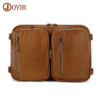 

JOYIR Genuine Leather Men's Briefcase Large Capacity Shoulder Crossbody Bag High Quality Male Briefcase Multi-function Briefcase
