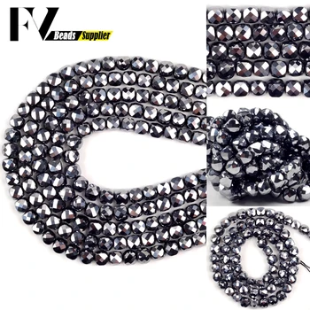 

Natural Black Terahertz Faceted Beads Square Health Energy Loose Stone Beads For Jewelry Making Diy Bracelet Charms Accessories