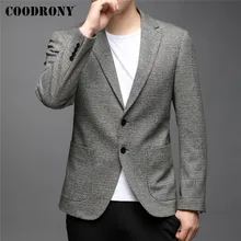 Coodrony conjunto masculino de outono inverno, jaqueta casual de negócios, casaco macio e quente, vestido, blazers de luxo c8106
