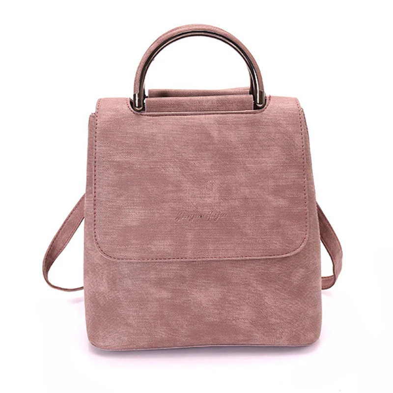 Студенческий рюкзак для девочек в духе колледжа, тренд, модный рюкзак, женский рюкзак с машинками, Одноцветный, из искусственной кожи - Цвет: Розовый