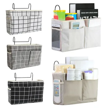 

Hanging Storage Bag Bedside Storage Organizer Dorm Room Phone Book Magazine Storage Bag Holder with Hook Bed Pocket