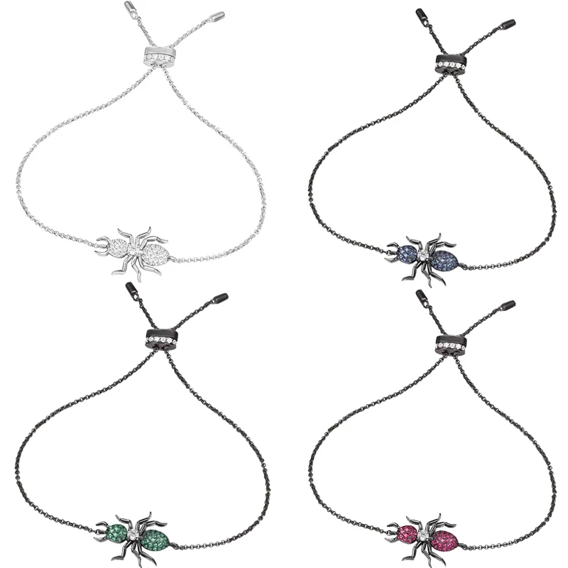 

high-quality original 925 sterling silver bracelet A colored ant shape PM brand design Monaco style ladies fashion jewelry