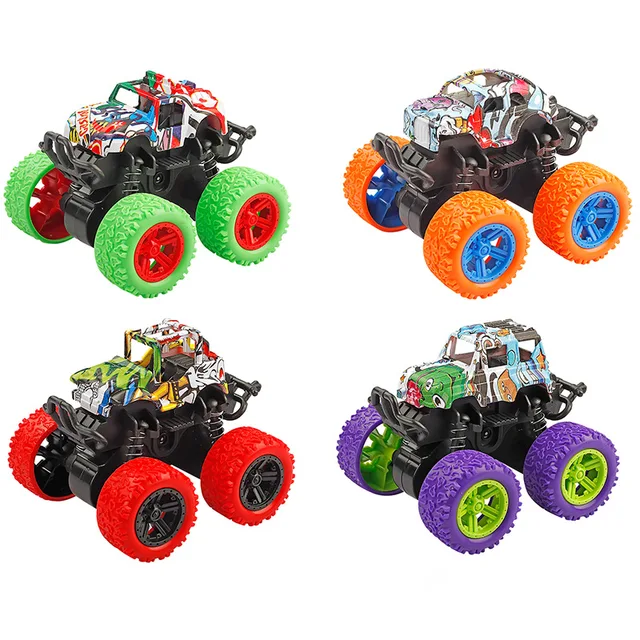 24Style Kids Cars Toys Truck Inertia SUV Racing Power Vehicles Baby Engineering vehicle Military Fire Truck Model Children Gifts 4
