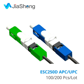 UNIKIT Free shipping FTTH ESC250D SC APC Single-Mode Fiber Optic New Model Optic Fast Connector 1