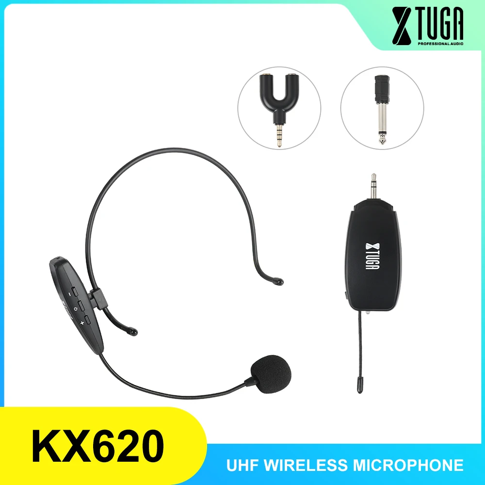 Беспроводная гарнитура XTUGA UHF микрофонная система перезаряжаемый передатчик и