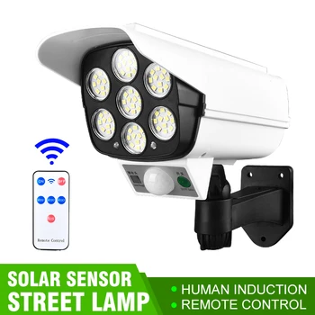 

Fake Camera Outdoor LED Light Monitor Surveillance Camera Solar Power 77 LED Wall Lamp Solar Light Motion Sensor Security