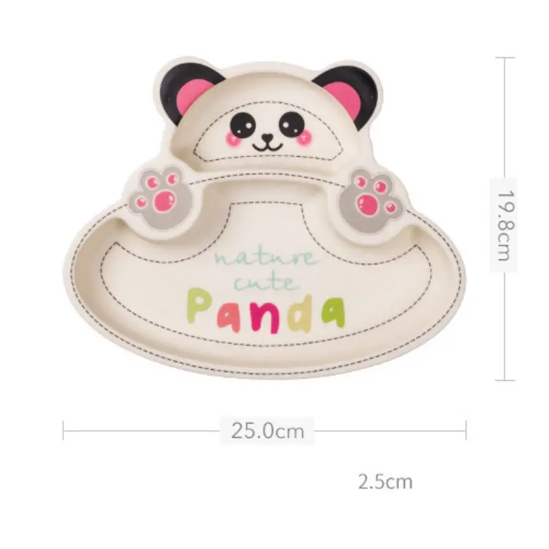 Baby Plate Dish Children Tableware Dish Dinnerware Safe Bamboo Fiber Kid Gift Dish1