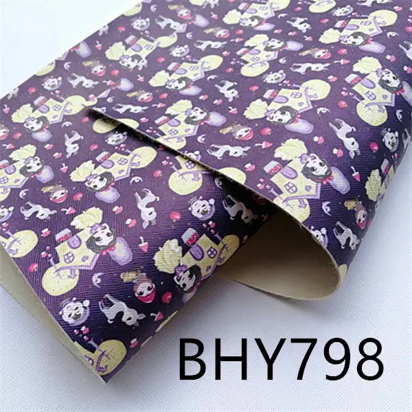 A4 20*33 см Мультфильм Принцесса печать синтетическая кожа ткань для DIY аксессуары BHY723