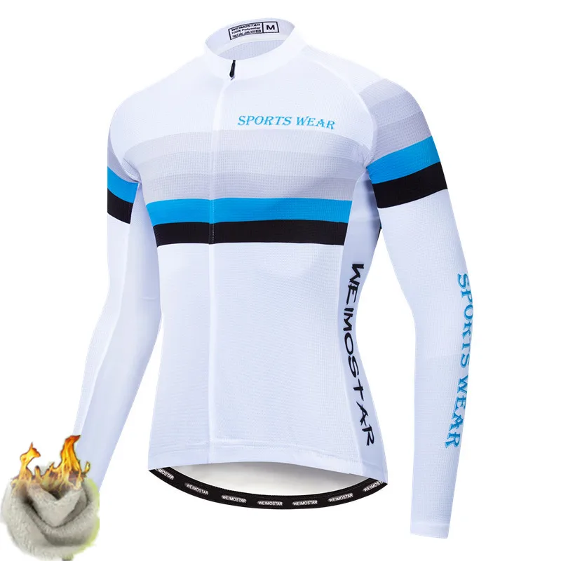 Зимняя велосипедная футболка с длинным рукавом, Мужская теплая флисовая майка для горного велосипеда, ветрозащитная велосипедная одежда, велосипедная рубашка, Ropa Ciclismo - Цвет: Color 14
