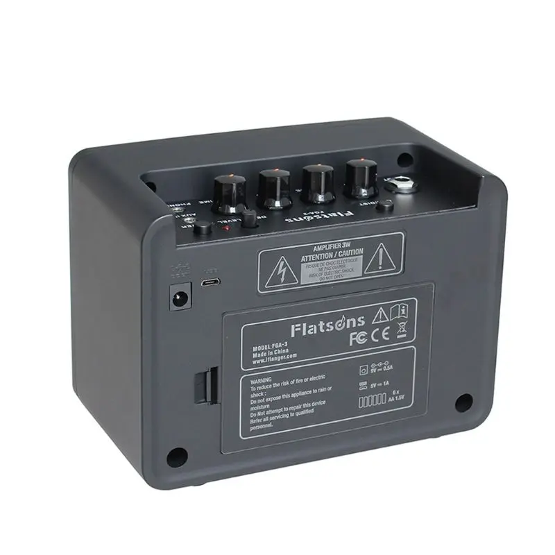 FGA-3 гитарный мини-усилитель 6* AA батареи USB блок питания Портативная колонка с усилителем для акустической/электрической гитары укулеле