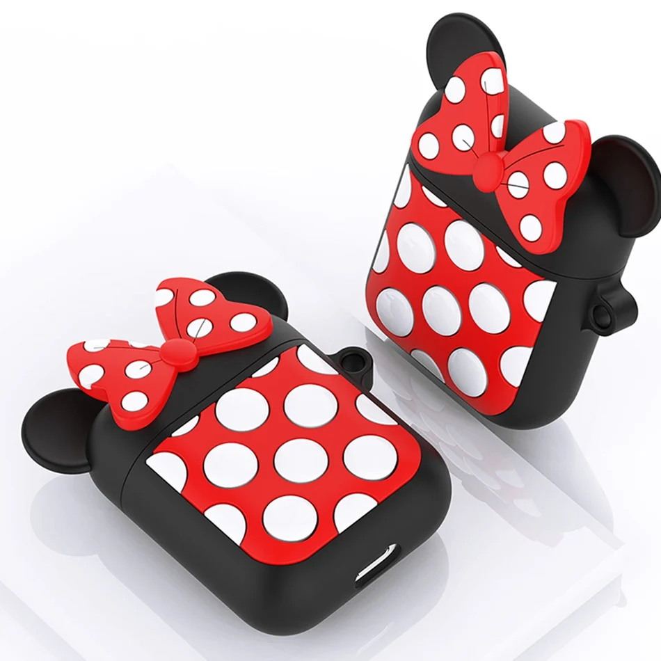 3D телефон кожухи головных телефонов для Airpods 2 чехол силиконовый медведь милый мультфильм чехол для Apple Air pods чехол для Earpods прекрасный ремешок - Цвет: 18G