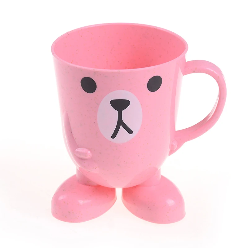 pink 1 х Детская зубная щетка чашка для мытья ребенка чашки воды для обучения ребенка чашки - Color: pink