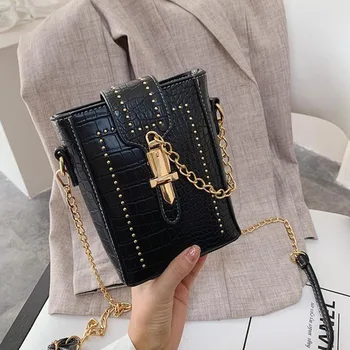 

Summer Female Chain Crossbody Bags For Women Shoulder Bag Mobile Mini Student Bucket Black Bolsas Feminina Fashion Leather Bag