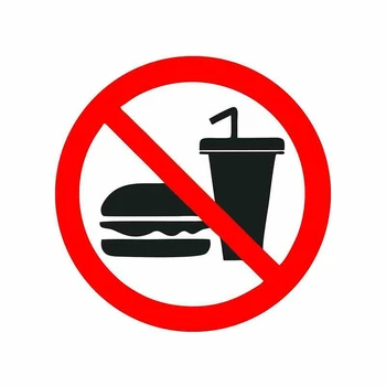 

Dawasaru No Food Drink Prohibited Car Sticker Personalized Decal Laptop Motorcycle Auto Accessories Decoration PVC,13cm*13cm