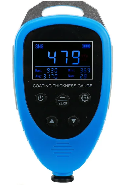 

0-1250 мкм цифровой измеритель толщины пластиковой пленки FE/NFE базовый Немагнитный измеритель толщины покрытия с подсветкой