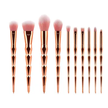 

10PCS Makeup Brushes Set Diamond Rose Gold Handle pincel maquiagem maquillaje Makeup ToolS for Powder Eyeshadow T10178