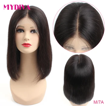 

13*6 Bob Lace Front Wigs 8-16" Brazilian Straight Lace Front Wig Pre Plucked Remy Short Human Hair Wigs For Women Medium Ratio