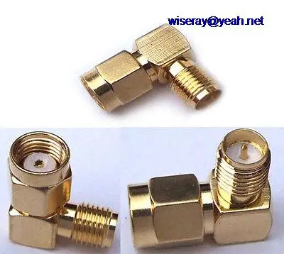 

DHL/EMS 250pcs RP-SMA Male PLUG to RP-SMA Female Jack Right Angle 90 Degree RF Connector-A7