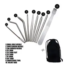 9 шт./компл. Паракорд Швейные иглы Набор Нержавеющая сталь Портативный шнуровка Сглаживание Инструмент для браслет шнурки струнных инструментов для использования на открытом воздухе