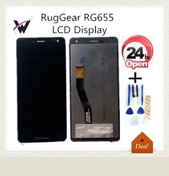 

for RugGear RG655 LCD Display Screen+Touch Screen Digitizer GREY Black Gold With Tools TAPE