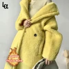 Luck A Women Winter Longer Faux Fur Warm Coat Long Sleeve Female Thick Teddy Bear Coat Casual Loose Oversize Outwears ► Photo 1/6