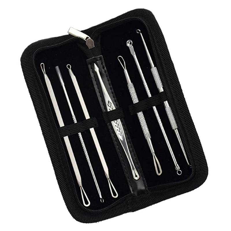 7pc-Nose-Blackhead-Loop-Acne-Remover-Pimple-Cleaning-Tool-Whitehead-Extractor-Pore-Tweezer-Cleaner-Blackheads-Removal