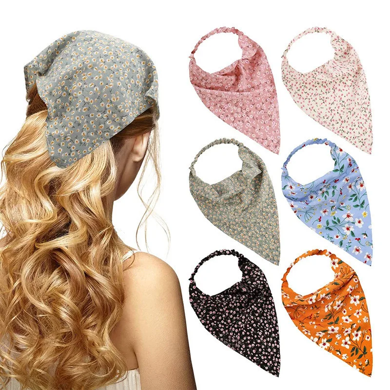 

41 Style Printing Bandana Headbands For Women Fashion Triangle Elastic Bands Headscarf Girls Hair Accessories Hairbands Headwear