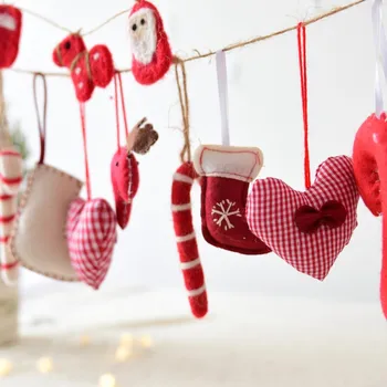 

Merry Christmas Tree Pendant Hanging Home Ornament Christma Decoration Wool Felt Decor For Home Upscale Restaurant Party#40