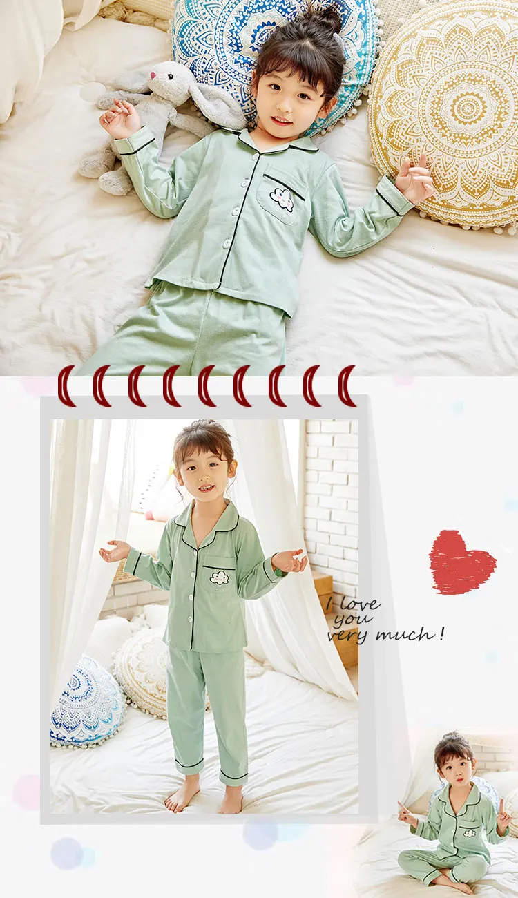 cheap plus size pajama sets Kids Pajamas Sets Girls Cartoon Pattern Night Suit Children Sleepwear Pyjamas kids Cotton Nightwear 2-12Y Teens Clothes Homewear best nightgowns