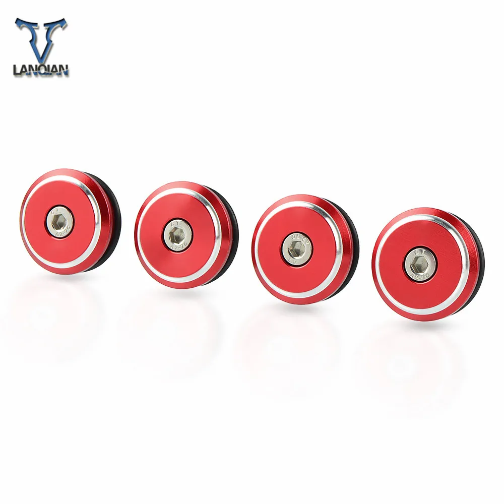 4 pieces Motorcycle Accessories Motorbike Aluminum Frame Hole Cover For Ducati 1199 Panigale 2012 2013 2014 2015