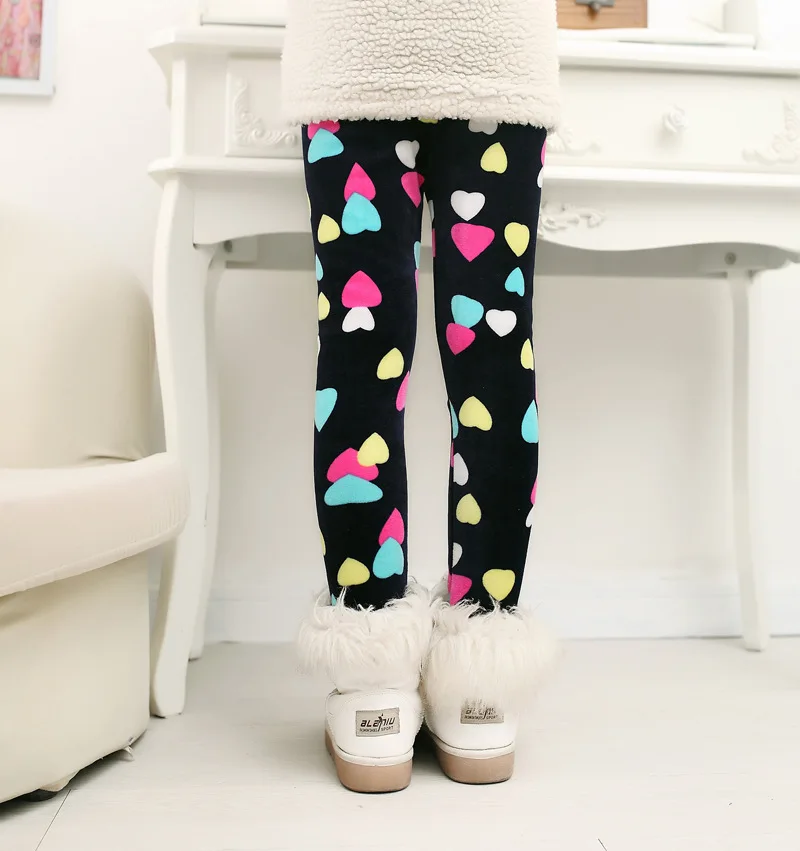 Модные детские теплые штаны с леопардовым принтом; сезон осень-зима; детские леггинсы с цветным принтом в виде цветов и бабочек; детские брюки для девочек