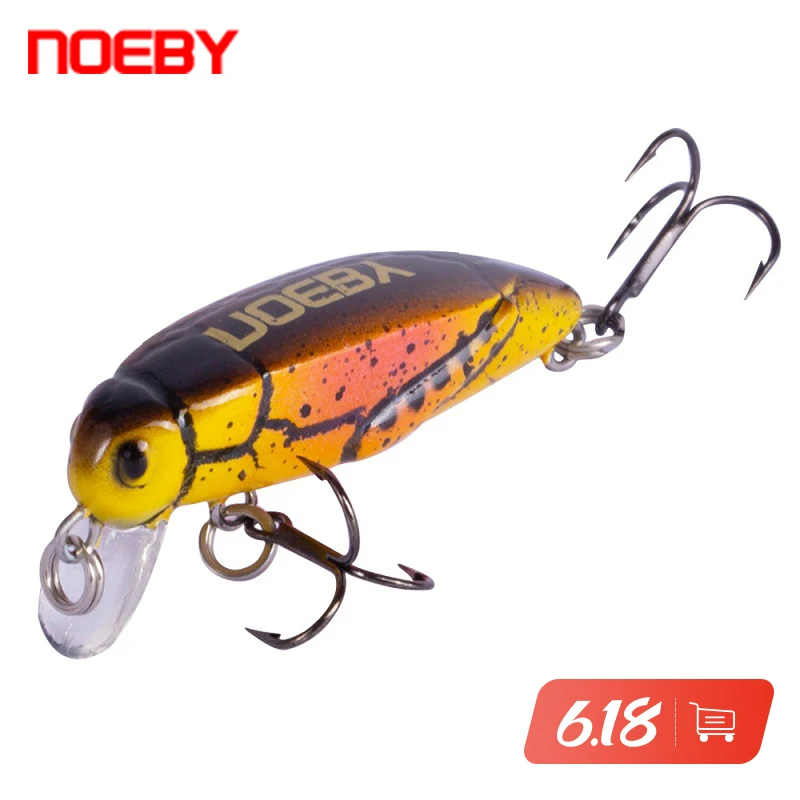 

NOEBY 9158 Fishing Lure Sinking Trout Bait Insect Particle Treble Hooks Leurre Dur Peche Isca Artificial