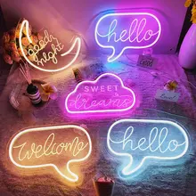 

Clouds LED Neon Light Sign Letters Neon Sign Panel Holiday Christmas Party Wedding Decor Home Wall Decor Bar Neon Lamp Gifts