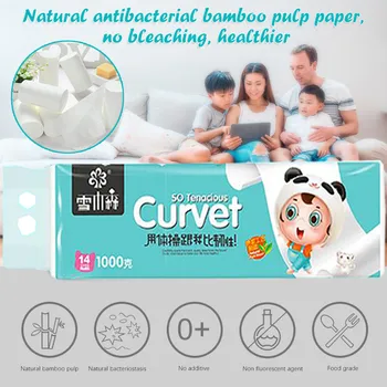 

Soft Toilet Paper Fast Shipping 14pcs Roll Paper Tissue Paper Roll 4 Layer Thickened Household Paper Dropshipping ##4